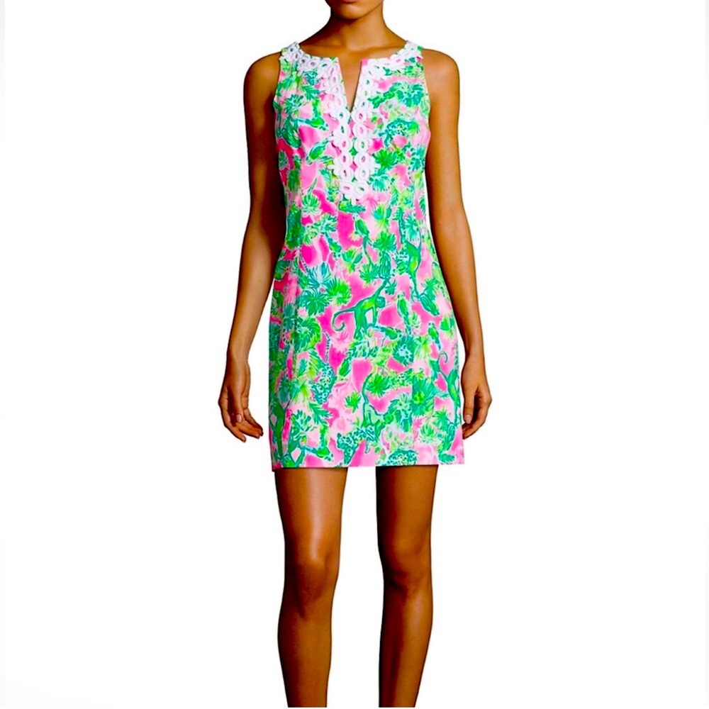 SOLD-Lilly Pulitzer Gaby Palm Print Mini Dress 8